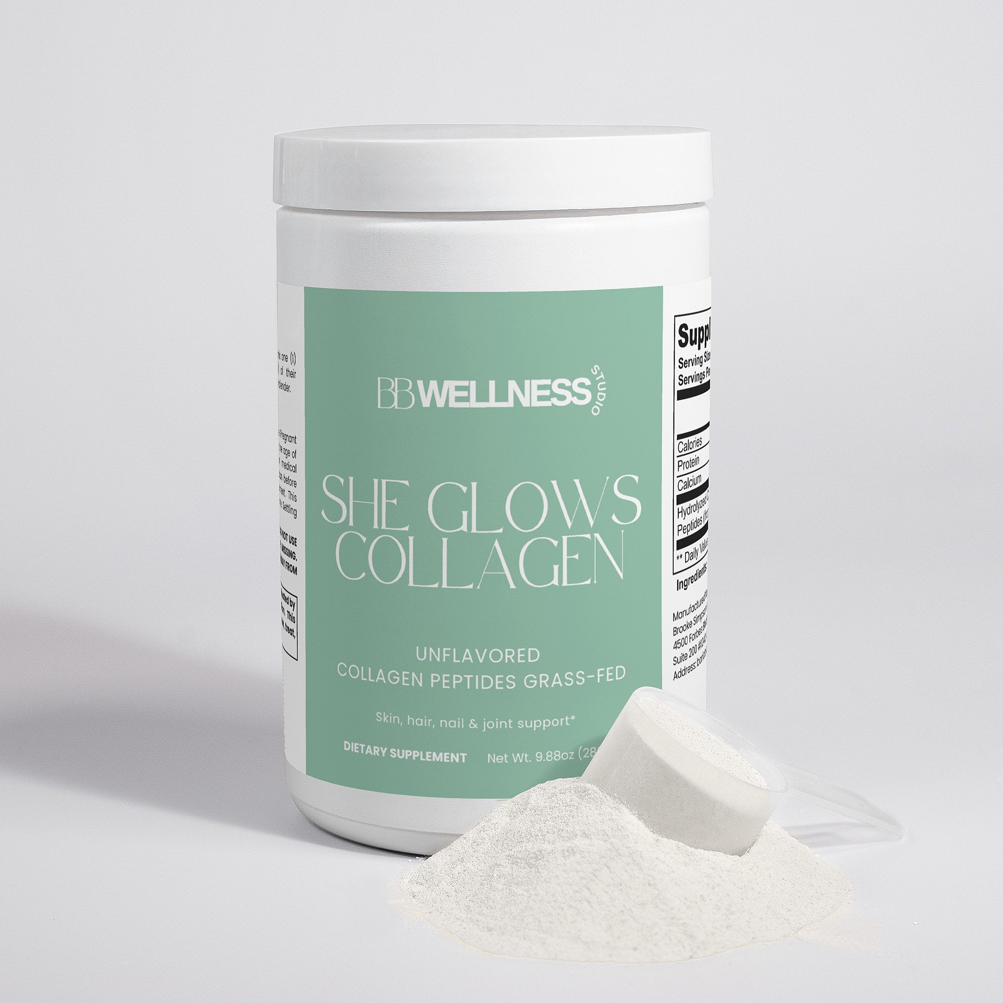 She Glows Collagen: Grass-Fed Hydrolyzed Collagen Peptides