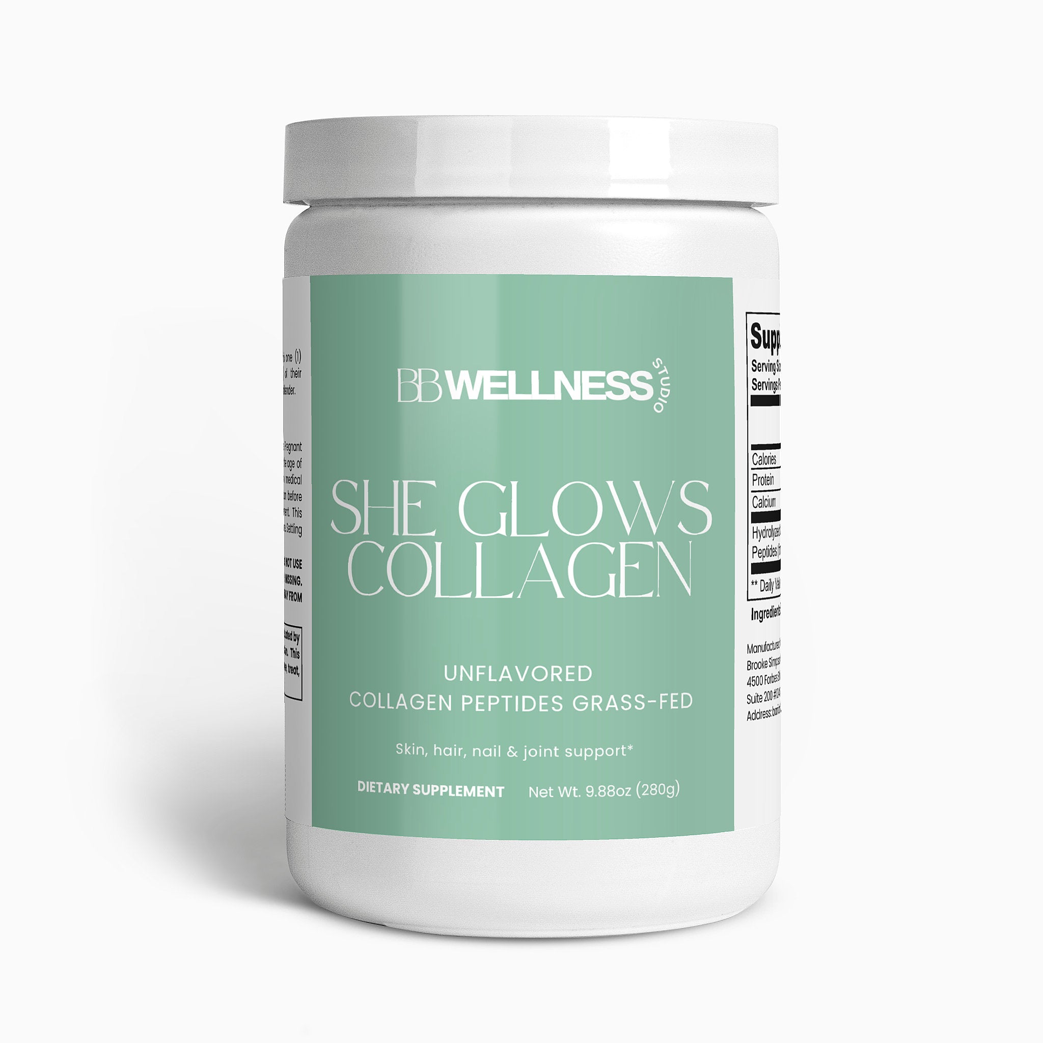She Glows Collagen: Grass-Fed Hydrolyzed Collagen Peptides