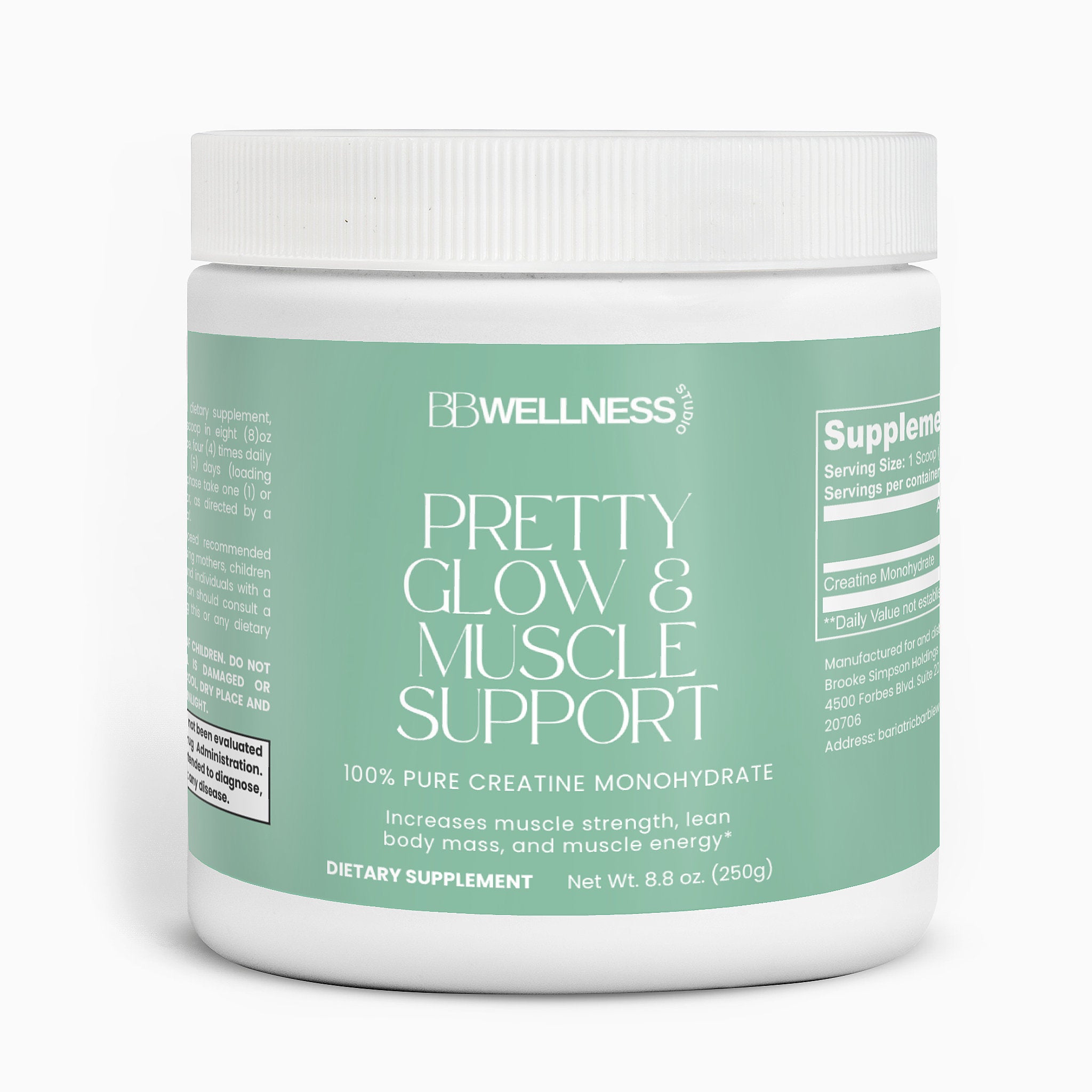 Pretty Glow & Muscle Support: Creatine Monohydrate