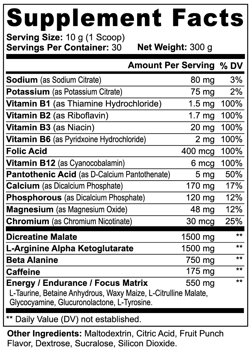 Pretty Strong Pump: Nitric Shock Pre-Workout Powder (Fruit Punch)